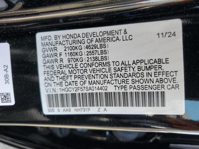 2025 HONDA ACCORD HYB 1HGCY2F57SA014402