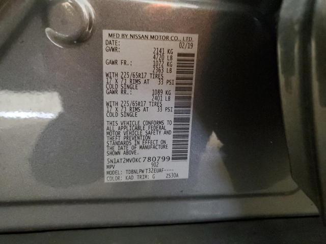 2019 NISSAN ROGUE S 5N1AT2MV0KC780799