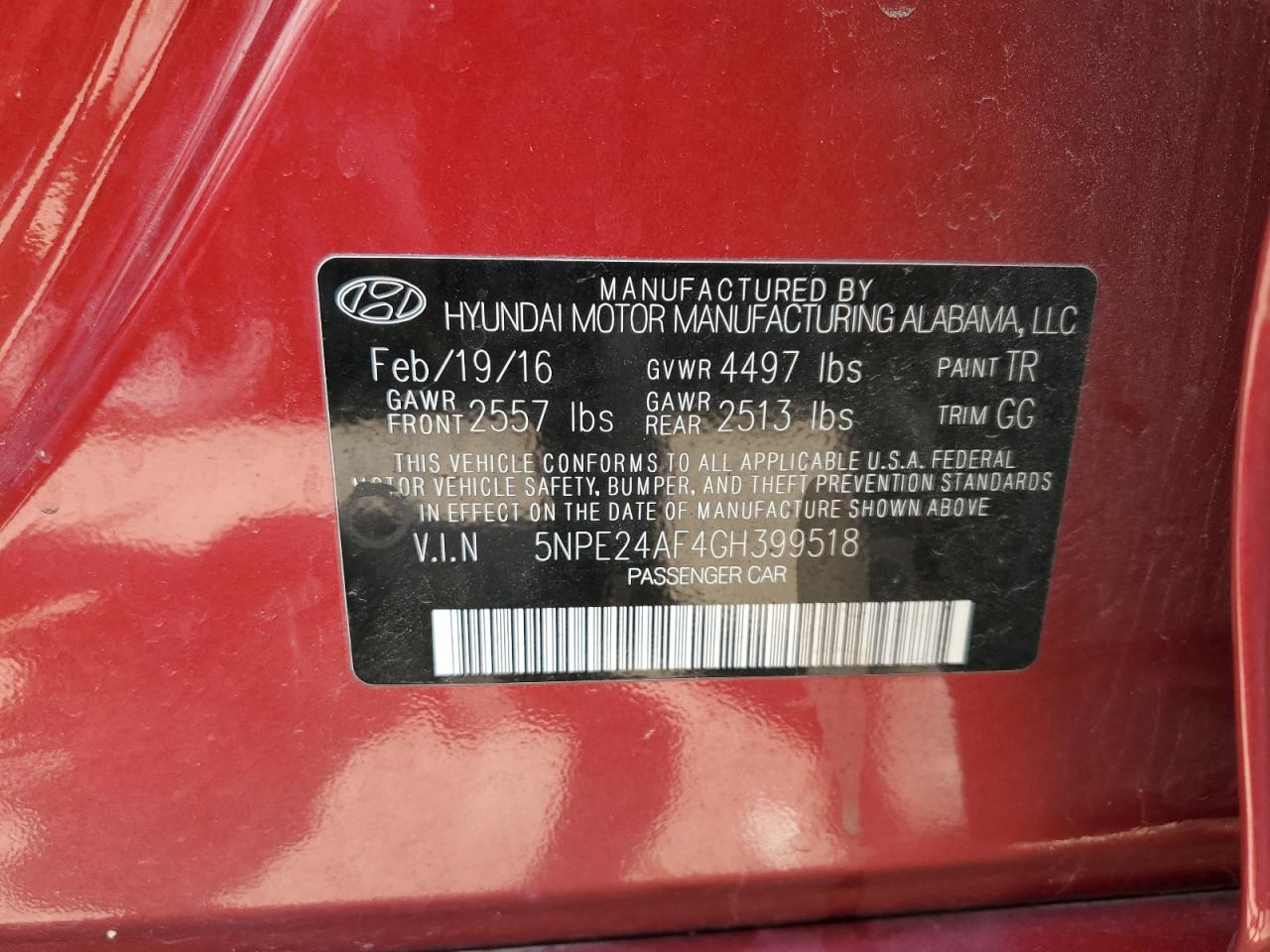 Hyundai Sonata se 2016