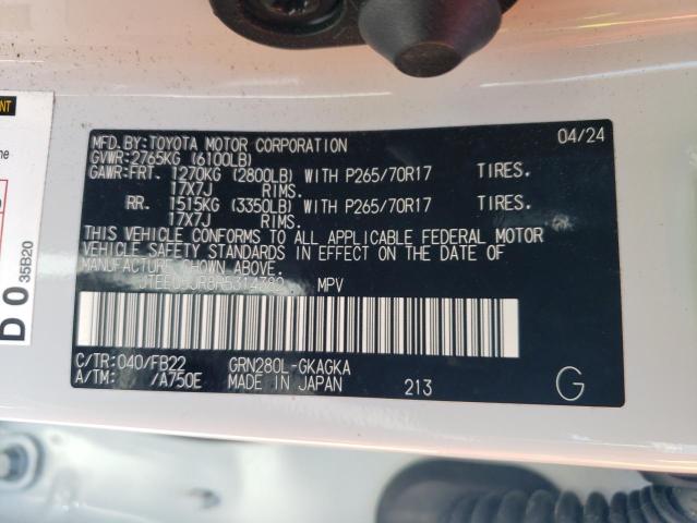 2024 TOYOTA 4RUNNER SR JTEEU5JR8R5314382
