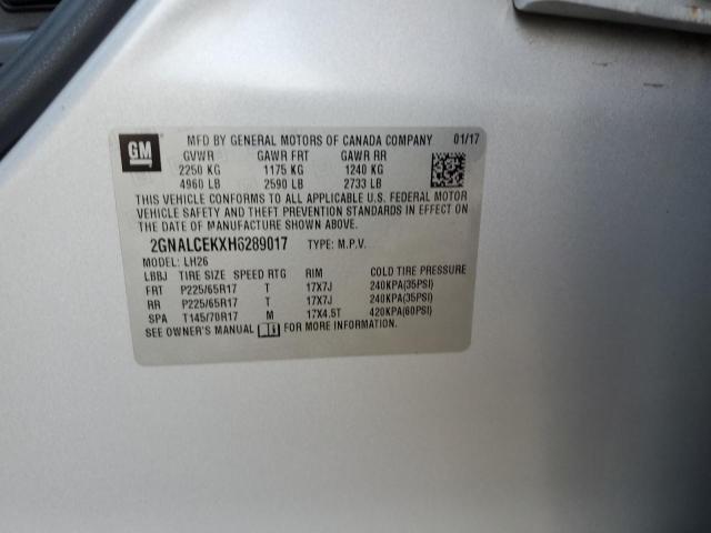 2017 CHEVROLET EQUINOX LT - 2GNALCEKXH6289017