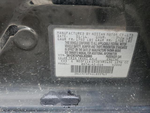 2016 NISSAN VERSA S - 3N1CN7AP4GL855965