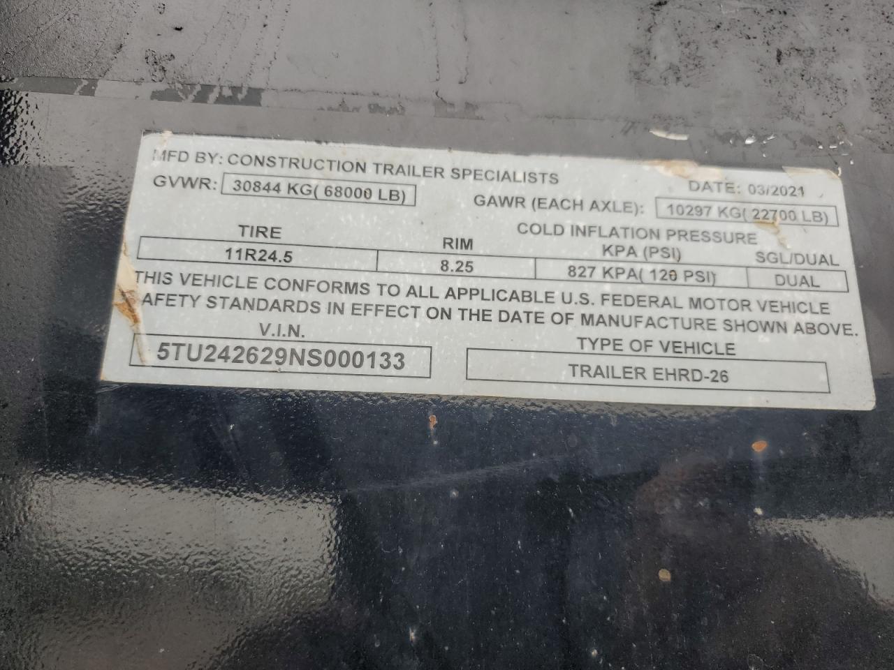 Lot #3176439030 2022 CONSTRSPEC UNKNOWN