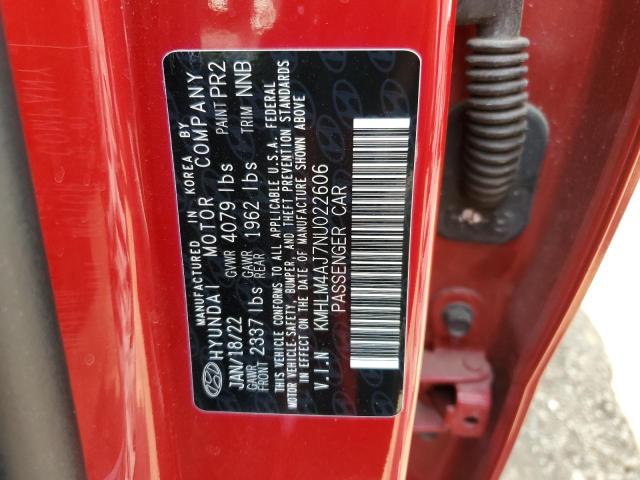 2022 HYUNDAI ELANTRA BL KMHLM4AJ7NU022606