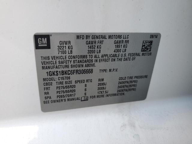 2015 GMC YUKON SLT 1GKS1BKC6FR306668