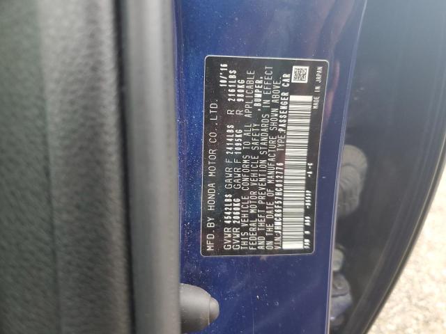 2017 HONDA ACCORD HYB - JHMCR6F57HC012776