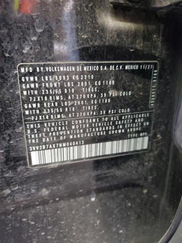 2022 VOLKSWAGEN TIGUAN SE 3VV2B7AX7NM040413