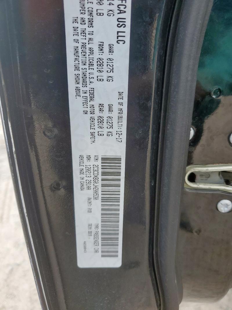 2018 DODGE CHARGER SXT 2C3CDXBG0JH200530