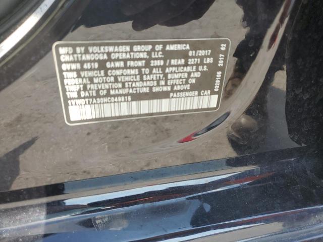 2017 VOLKSWAGEN PASSAT R-L 1VWDT7A30HC049815