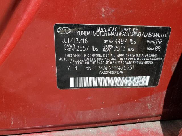 2017 HYUNDAI SONATA SE - 5NPE24AF2HH470751