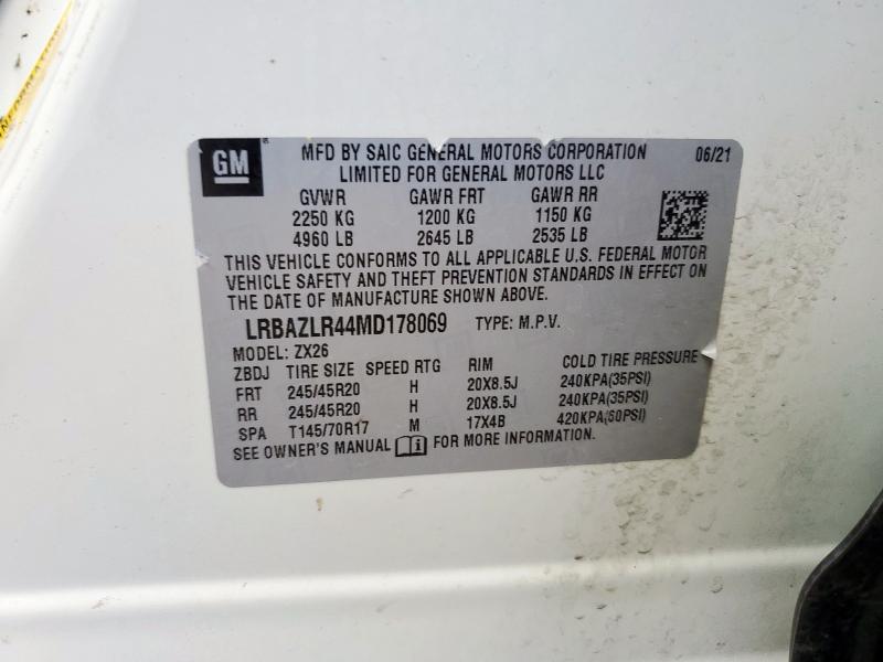 2021 BUICK ENVISION P - LRBAZLR44MD178069