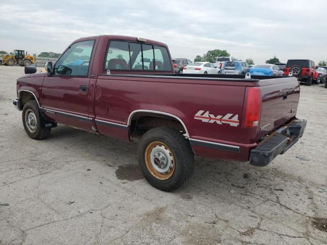 GMC SIERRA K15 1993 burgundy pickup gas 1GTEK14K2PZ543759 photo #3