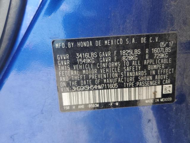 2017 HONDA FIT LX - 3HGGK5H54HM711605