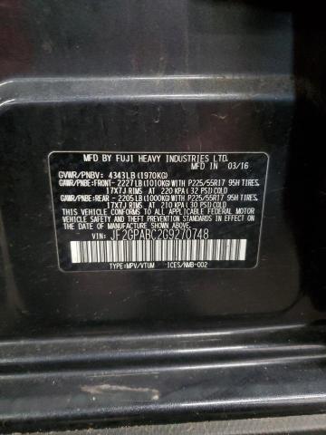 2016 SUBARU CROSSTREK JF2GPABC2G9270748