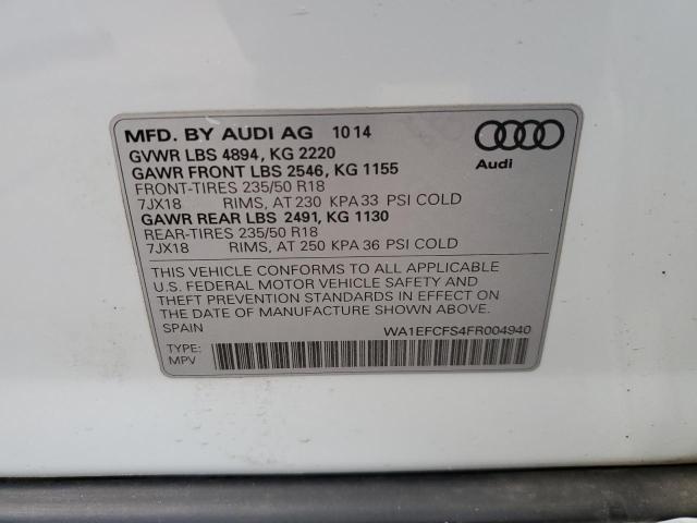 2015 AUDI Q3 PREMIUM - WA1EFCFS4FR004940