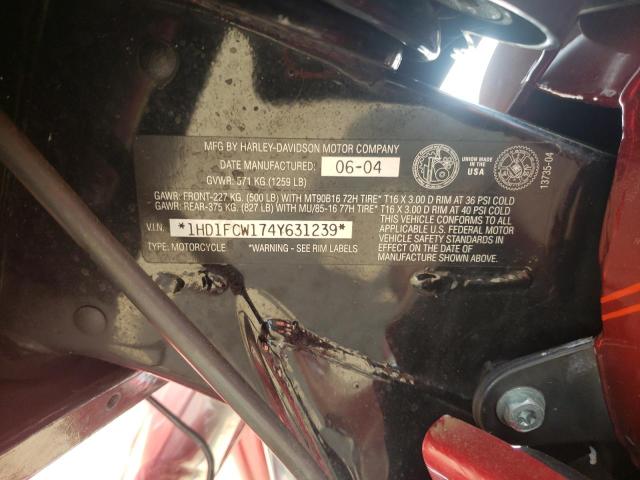 2004 HARLEY-DAVIDSON FLHTCUI 1HD1FCW174Y631239
