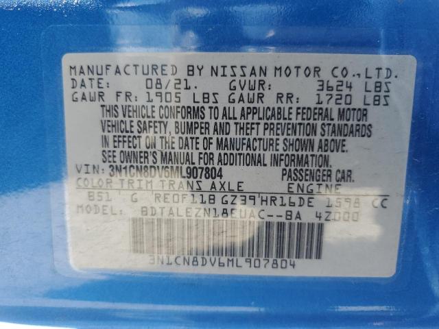 2021 NISSAN VERSA S - 3N1CN8DV6ML907804