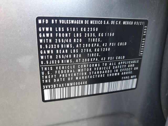 2021 VOLKSWAGEN TIGUAN SE - 3VV3B7AX1MM096446