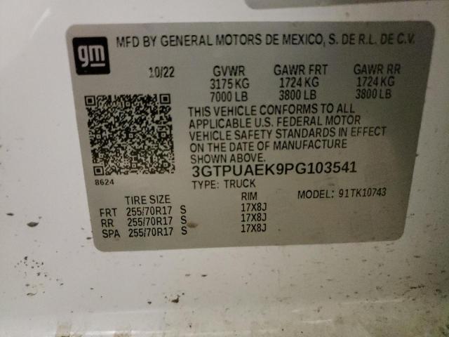 2023 GMC SIERRA K15 - 3GTPUAEK9PG103541