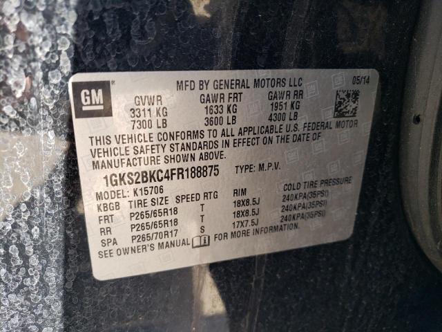 2015 GMC YUKON SLT 1GKS2BKC4FR188875