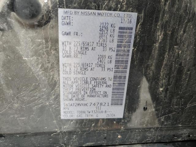 2017 NISSAN ROGUE SV - 5N1AT2MVXHC747821