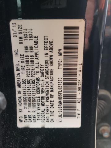 2015 HONDA CR-V TOURI 5J6RM4H95FL027573