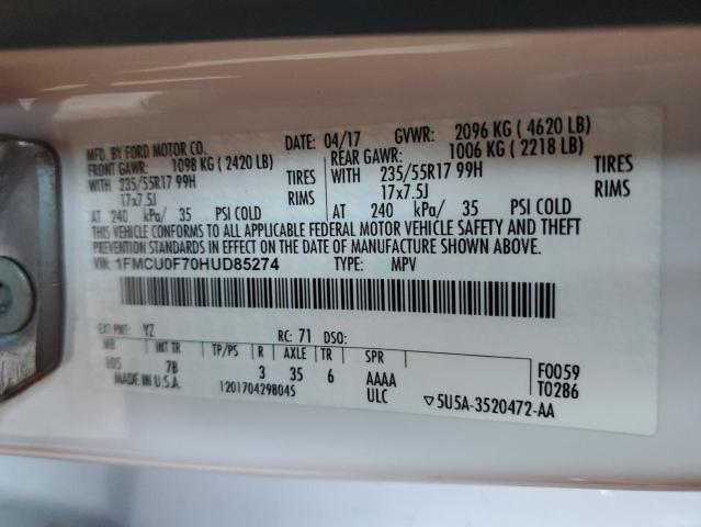 2017 FORD ESCAPE S - 1FMCU0F70HUD85274