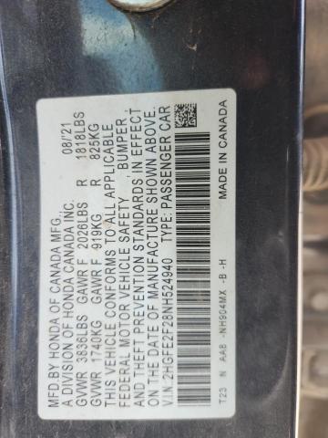 2022 HONDA CIVIC LX - 2HGFE2F28NH524940