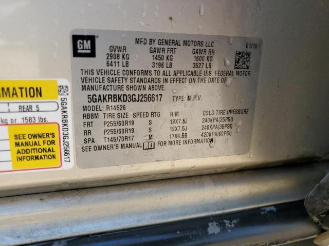 2016 BUICK ENCLAVE - 5GAKRBKD3GJ256617