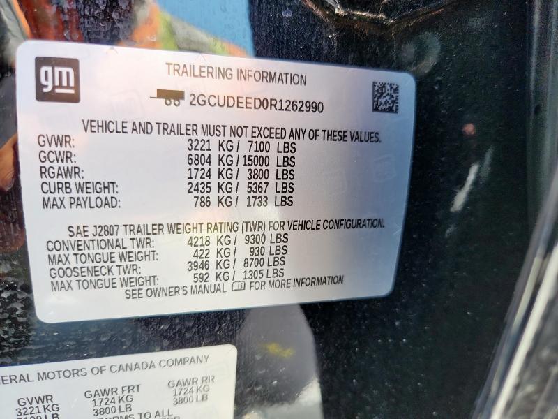 2024 CHEVROLET SILVERADO 2GCUDEED0R1262990