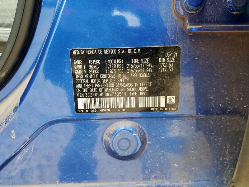 2021 HONDA HR-V EX 3CZRU5H50MM730514