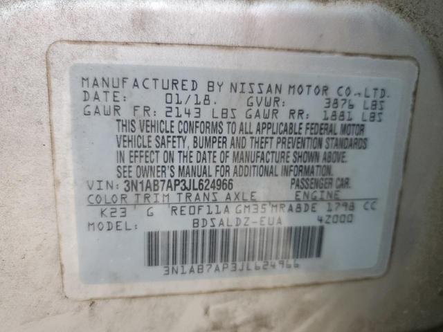 2018 NISSAN SENTRA S - 3N1AB7AP3JL624966