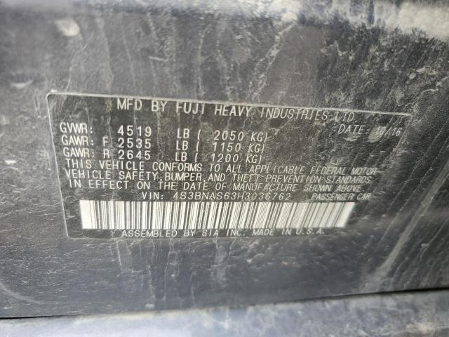 2017 SUBARU LEGACY SPO 4S3BNAS63H3036762