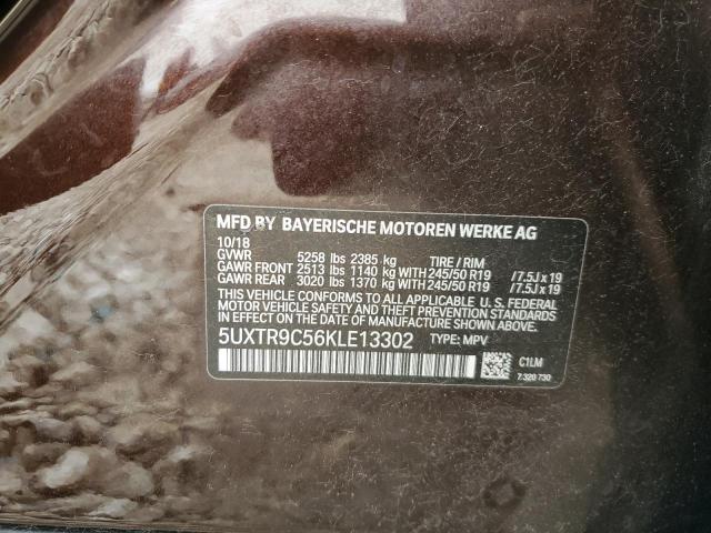 2019 BMW X3 XDRIVE3 5UXTR9C56KLE13302