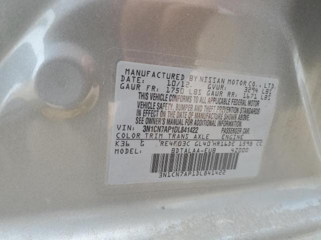 2013 NISSAN VERSA S - 3N1CN7AP1DL841422