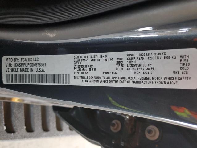 2025 RAM 1500 RHO 1C6SRFUP9SN573551
