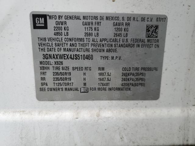 2018 CHEVROLET EQUINOX PR 3GNAXWEX4JS510460