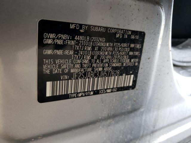 2018 SUBARU FORESTER 2 - JF2SJABC3JH577628