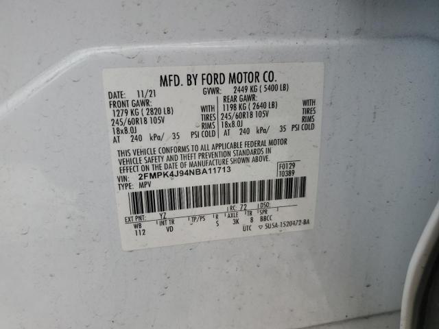 2022 FORD EDGE SEL 2FMPK4J94NBA11713