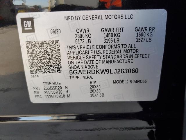 2020 BUICK ENCLAVE AV 5GAERDKW9LJ263060