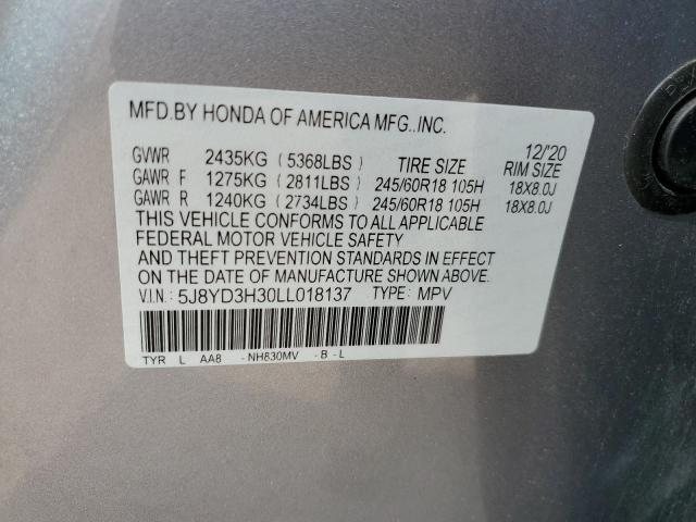 2020 ACURA MDX 5J8YD3H30LL018137