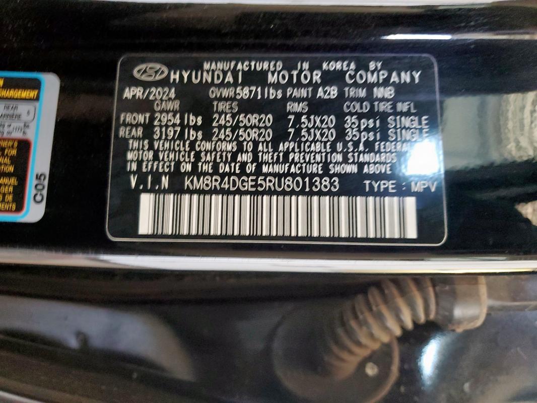 2024 HYUNDAI PALISADE S KM8R4DGE5RU801383