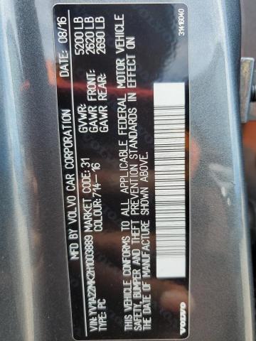 2017 VOLVO S90 T6 MOM YV1A22MK2H1003889