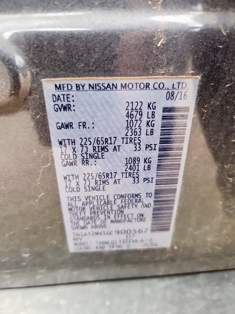 2016 NISSAN ROGUE S - 5N1AT2MV1GC900567