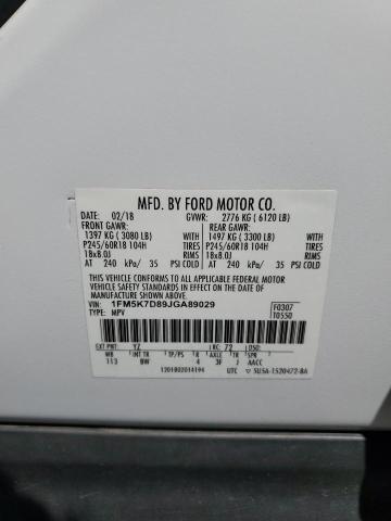 2018 FORD EXPLORER X - 1FM5K7D89JGA89029