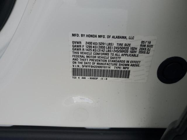 2019 HONDA PASSPORT S 5FNYF8H22KB016114