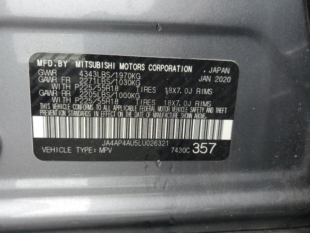 2020 MITSUBISHI OUTLANDER JA4AP4AU5LU026321