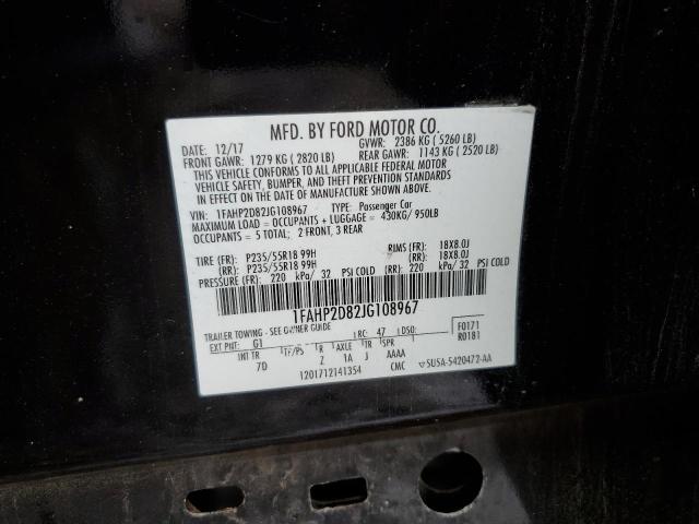 2018 FORD TAURUS SE 1FAHP2D82JG108967
