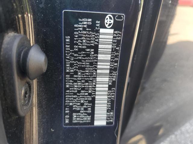 2021 TOYOTA COROLLA LE 5YFEPMAEXMP237979