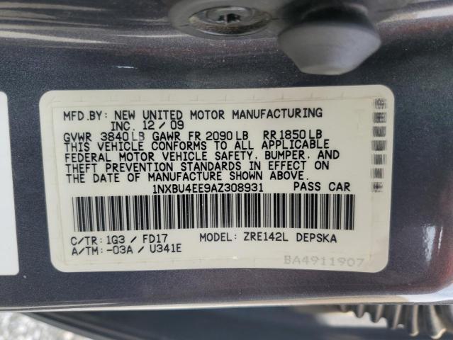 2010 TOYOTA COROLLA BA - 1NXBU4EE9AZ308931